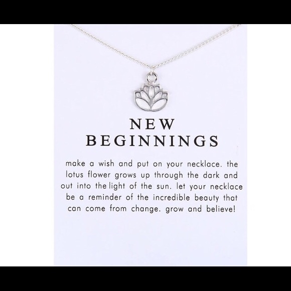 π Lotus Pendant Necklace - Picture 3 of 4